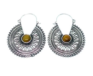 Boucle d'oreille en laiton et tigre, pour la mode, unique, belle, anneaux - Product Image 2