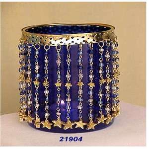 Portavelas de cristal para regalo de cumpleaños, portavelas votivo de cristal y latón azul para decoración del hogar - Product Image 1