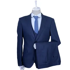 New product Men's Tuxedo Wedding Suit's High Quality Blue Suit, Professional Turkish Quality