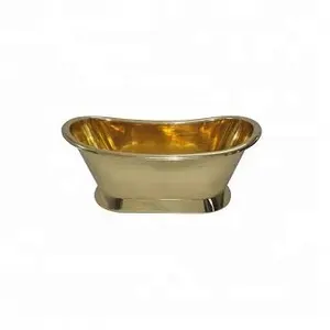 Antique Brass Baby Bath Tub Copper bathroom bath tub in oval shape looks elegant and its smooth inner finish provides comfort