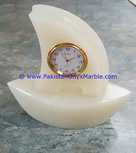 <b>Hot</b> Sale ONYX Clocks Hand-Carved Natural <b>Stone</b> in Ship Shape for Home Decoration Premium <b>Stone</b> Crafts - Product Image 6