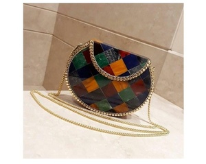 Pochette en métal et mosaïque la plus exclusive faite à la main pour femmes et filles pochette de mariage et de fête par LUXURY CRAFTS - Product Image 2