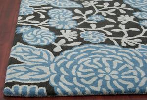 Alfombra de lana con mechones a mano de estilo moderno personalizado, diseño floral indio hecho a mano para uso doméstico - Product Image 2