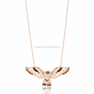 Origami águila diseño minimalista de alta calidad diseño turco hecho a mano al por mayor colgante de plata de ley 925 - Product Image 1