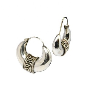 Latest Fashion Handmade 925 <b>Sterling</b> <b>Silver</b> <b>Hoop</b> <b>Earrings</b> Plain <b>Silver</b> Religious Classic Style Jewelry for Her Gift Idea - Product Image 1