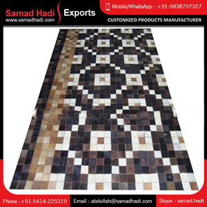 ร้อนขายของแท้ธรรมชาติ Cowhide ขนสัตว์หนังปักพรมพรมที่สะดวกสบายห้องนั่งเล่นห้องนอนโรงแรม - Product Image 3