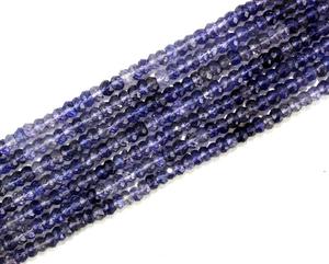 Piedra preciosa de iolita Natural de 13 "de alta calidad, piedra semipreciosa facetada, cuentas azules, joyería hecha a mano - Product Image 5