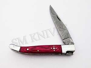 Cuchillo Laguiole plegable de Damasco, 4 pulgadas (cerrado), hecho a mano (smf27) - Product Image 6