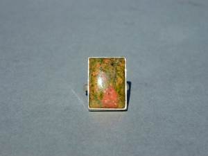 Oval redondo pera cuadrado de lujo rectángulo piedra preciosa natural cabujón 925 anillo de plata esterlina unakite - Product Image 2