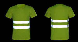 HVT022 Camiseta de cinta reflectante de alta visibilidad Cuello redondo Camisa de trabajo de alta visibilidad para hombre - Product Image 2