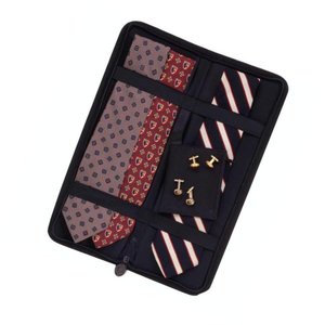 Funda con cierre de cremallera de diseño de moda, estuche de corbata de cuero de diseño especial - Product Image 1