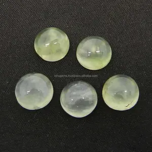 प्राकृतिक prehnite 9mm दौर cabochon 3.06 सीटीएस के लिए ढीला रत्न गहने