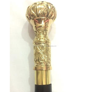 Bastón de diseñador de latón con aspecto antiguo náutico, bastones de madera antiguos Vintage - Product Image 1