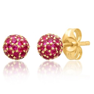 Lozrunve Boucle D'oreille Femme 2019 làm bằng tay nhiều màu disco Bóng Bông tai Stud - Product Image 5