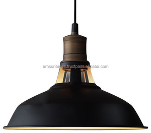 Metal Iron Dome Black Pendant Lamp - Product Image 6