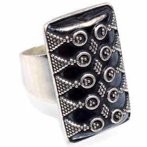 Anillo de plata de primera ley con forma de flor para mujer, sortija, plata esterlina 925, Estilo Vintage, oxidado, indio - Product Image 1