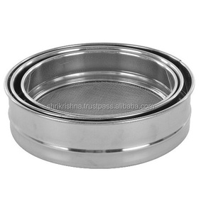 Venta de vendedor indio cocina colador de malla fina tamiz de harina para hornear tamiz de harina de acero inoxidable - Product Image 4