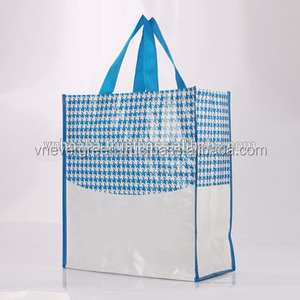 Sacs de courses en PP tissé avec poignées tubulaires et poignées en sangle PP - Taille et couleur personnalisables Prix abordable - Product Image 3