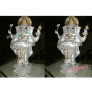 Ganesha DE BODA estatua de bienvenida fibra de boda Ganesha estatua de pie estatuas de fibra fabricante EE. UU. decoración de boda entrada - Product Image 1