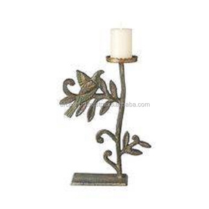 Unique Leaf Design Candle Holder <b>Candlestick</b> Premium Quality Metal <b>Silver</b> Candle Holder for Home Table Decorative <b>Candlestick</b> - Product Image 1