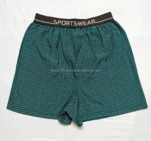 Boxer court à carreaux pour hommes, culotte OEM, vente en gros, en bambou, inde, - Product Image 4