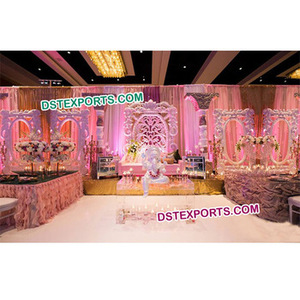 Marcos de fondo para escenario de boda, Panel tallado de fibra de flores, indio, planos - Product Image 1