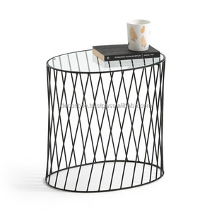 Table de chevet en métal et verre - Product Image 2