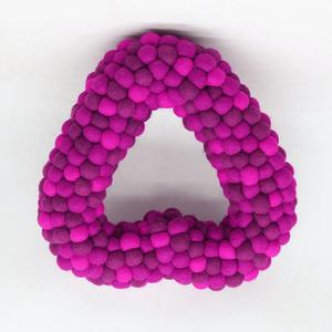 Guirlande de feutre de laine faite à la main FYW-005 écologique sans azo teint 100% pure laine de nouvelle-zélande femmes qualifiées artisans népal - Product Image 6