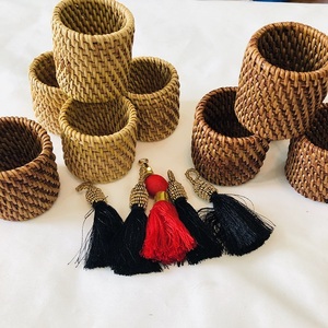 Hand Woven Bamboo Eco-Friendly Napkin Ring Party <b>Table</b> Decoration - Product Image 1