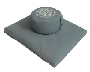 Ensemble de yoga zabuton et zafu fait à la main sur mesure brodé dans un style uni - Product Image 5