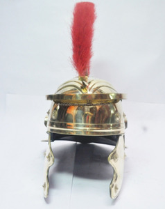 Casco de legionaria romana de latón, armadura romana, disfraz, Sca, rojo, CHMH30017 - Product Image 2