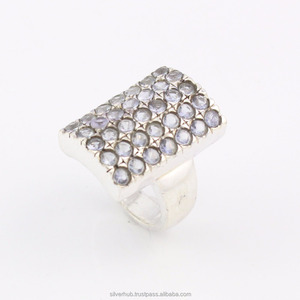 Unique 925 Sterling Silver Handmade Natural Multi Gemstone Fine Jewelry Bague de taille réglable à vendre au meilleur prix - Product Image 5