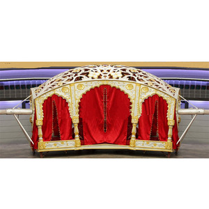 Doli Palki de mariage Rajasthani Rajwadi, Doli de mariée traditionnel Rajasthani, Palanquins en métal laiton pour mariée - Product Image 1