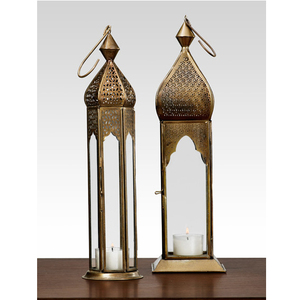 Vintage Moroccan <b>Metal</b> <b>Lantern</b> Home Decoration Handmade Miniature Gift Collections Model From Uttar Pradesh - Product Image 4