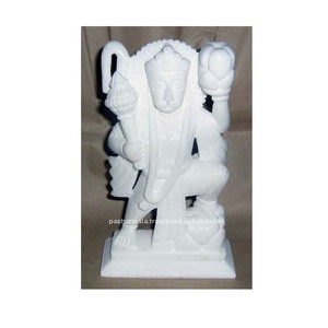 Estatua de Lord Hanuman, estatua de mármol blanco - Product Image 1