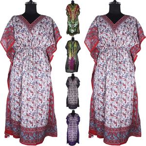 Gros Femmes Filles Chaudes 100% Soie Long Caftan Fabricant De Vêtements Pour Femmes Designer Indien Kimono Long Et Court Caftan - Product Image 1