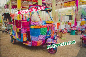 Elegante Boda nupcial entrada Rickshaw Idea novia perfecta entrada decorado Rickshaw decorado Buggy para novia de entrada - Product Image 5