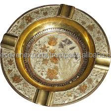 Cendrier rond en laiton portable, écologique, de nouvelle conception, doré - Product Image 2