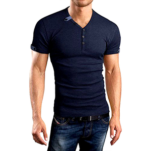 Camiseta ajustada de algodón para hombre, ropa masculina, lisa, fabricante de camisas de China - Product Image 5