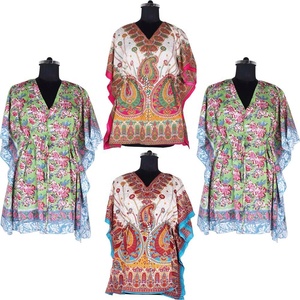 Maillots de bain Bikini Cover Ups Robe Femmes Court Caftan en Coton Main Bloc Imprimé Robe Abordable Africain Traditionnel Dashiki - Product Image 1