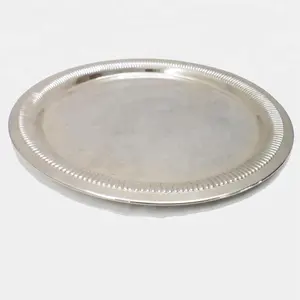 Bandeja servidora de granito, bandeja antiga de metal para decoração de mesa de casamento