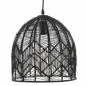 Lámpara colgante tejida negra - Product Image 1