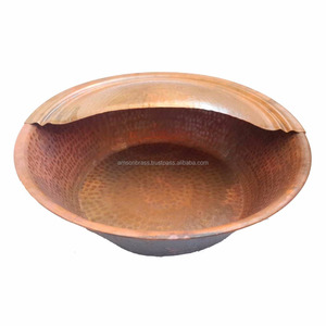 Bol de trempage pour les pieds en cuivre martelé - Product Image 4