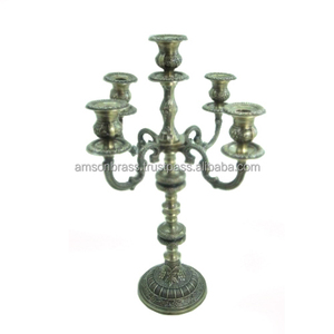 <b>Candlestick</b> Holder for Taper Round Shape Candle Holders Metal Aluminium Crystal Candle Stand Tall - Product Image 6