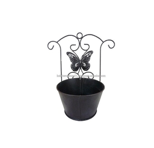 Jardinières murales en métal, Pot pour plantes d'intérieur avec support en forme de cœur, jardinières murales avec support, récipients pour plantes, balcon - Product Image 1