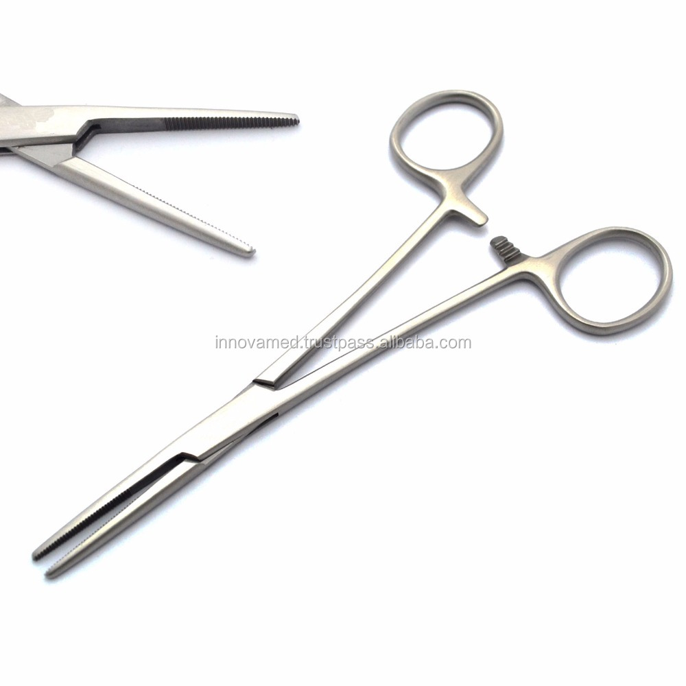 Set Di 3 Pinze Emostatiche Kelly Curvas 5.5 Con Maniglie Oro - Per