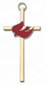 Suministros de iglesia de Cruz religiosa de latón puro - Product Image 3