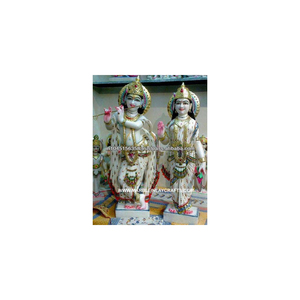 White Marble Radha Krishna Indian Radha Krishna <b>Statue</b> - Product Image 1