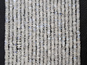 Natural de Fuego Azul de la piedra lunar del arco iris Lisa Rondelle piedras preciosas perlas para la fabricación de joyas pulsera collar - Product Image 4