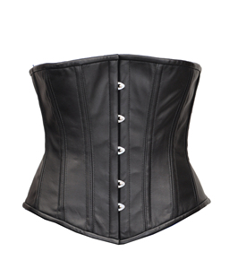 Underbust Leather <b>Corsets</b> Plus Size Waist Shaper with Steel Boning Tight <b>Lacing</b> for Comfort and Support - Product Image 1
